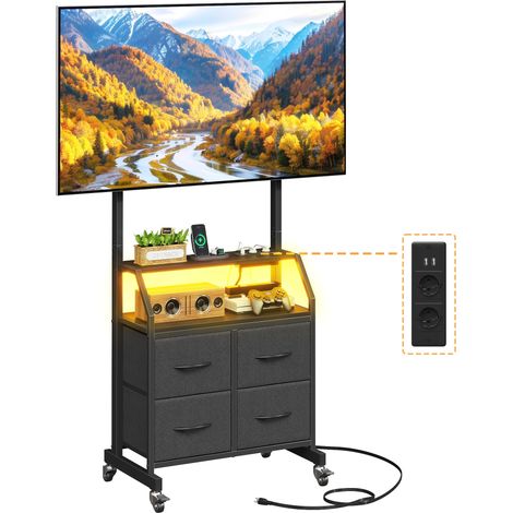 Support TV sur Pied avec roulettes 32-75 Pouces Meuble TV roulettes (1/5)