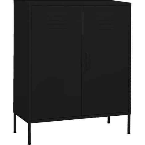 Armadietto Nero 80x35x101,5 cm in Acciaio vidaXL