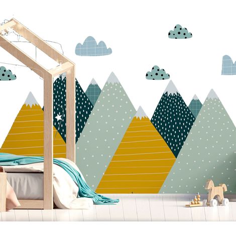 Papier peint intissé pré-encollé fresques géantes - MONTAGNES SCANDINAVES ZISKA - 80x120cm (1/4)