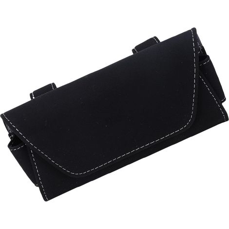 Pare-Soleil de Voiture, Lunettes de Soleil, Organisateur de Cartes de Billets, Cuir PU Noir, adapté aux Voitures, Camions, SUV