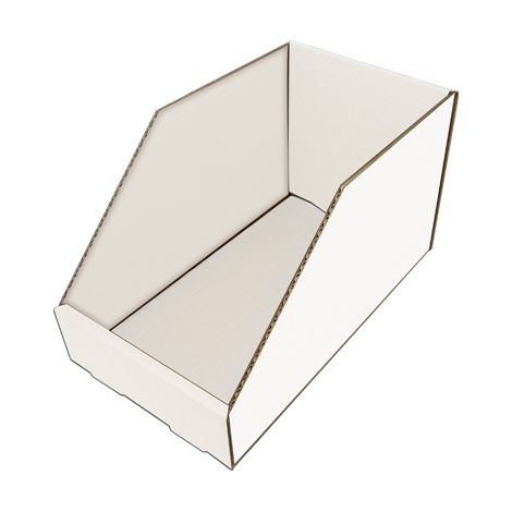CONTENITORE BOCCA LUPO CARTONE - BIANCO IDROREPELLENTE MM 200X350 H.MM 200- 10 pezzi