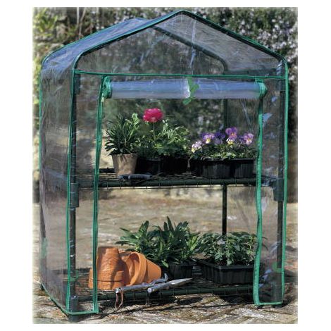 Serra 2 ripiani in acciaio e pvc trasparente con doppia cerniera 49x69 h.93cm Fredi