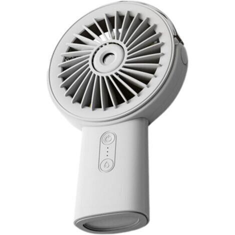 BUNTHAUS Mini ventilateur portable rechargeable par USB (blanc), puissant ventilateur à main rechargeable, ventilateur à main pour la maison, l'extérieur, les voyages, l'école (1/5)