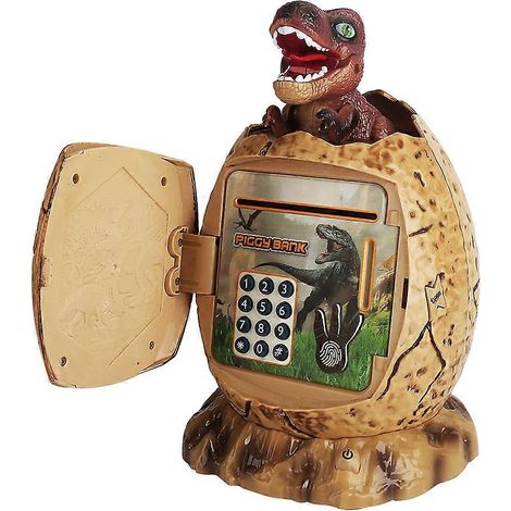 Tirelire dinosaure en plastique incassable, adorable tirelire pour enfants, cadeau idéal pour un anniversaire ou Noël. (1/5)