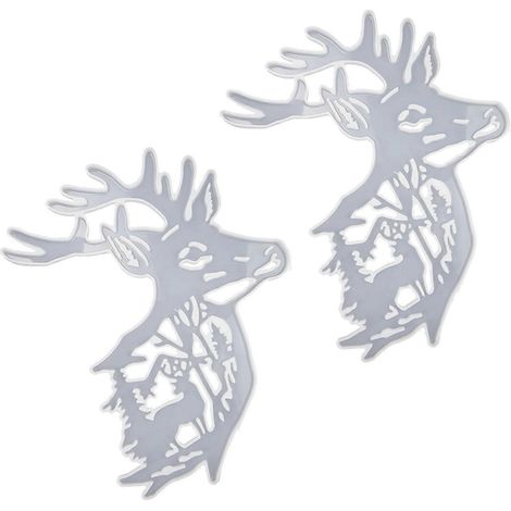 Silikon-Wandform in Hirschform aus Epoxidharz zur Weihnachtsdekoration.