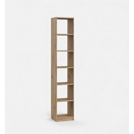 Hohe Bücherregal 5 offene Regalböden aus Eiche Artisan 40x220 Candlekeep