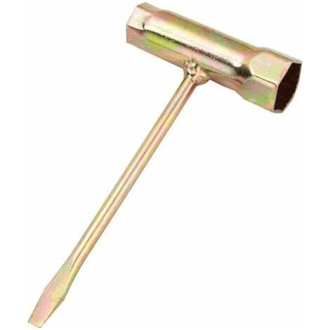 Clé à bougie d'allumage pour tronçonneuse et clé à écrou de barre 13 mm x 19 mm,or, une pièce, (1/4)