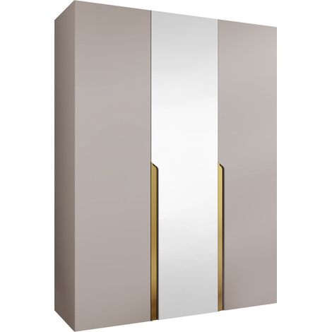 Armario Hartford 585, Cachemira, 202x150x52cm, Puertas de armario: Con bisagras, Número de estantes: 0 (1/5)