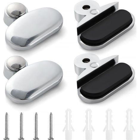 4 Pieces 3 5 mm Mirror Clips Glass Clips,Zinc Alloy Glass Clip,Fixing Mirror Bracket,Mirror Clips,with Caps and Screws,for Mirror and Glass 6 7 mm Thick,Oval (1/4)