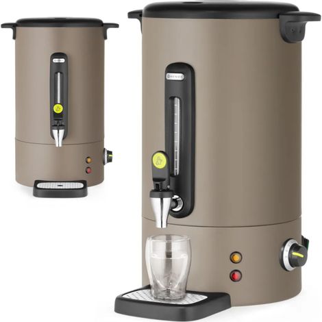 Hervidor de agua para vino caliente con grifo y bandeja de goteo 16 l 1650 W - color topo (1/4)