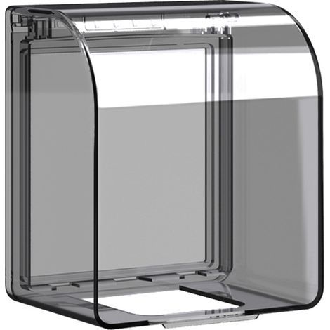 Protection étanche pour prise électrique 86 – Dimensions 12,2 × 10,8 × 7,3 cm – Résistante à l'eau et à la poussière – Pour salles de bains et cuisines (1/5)
