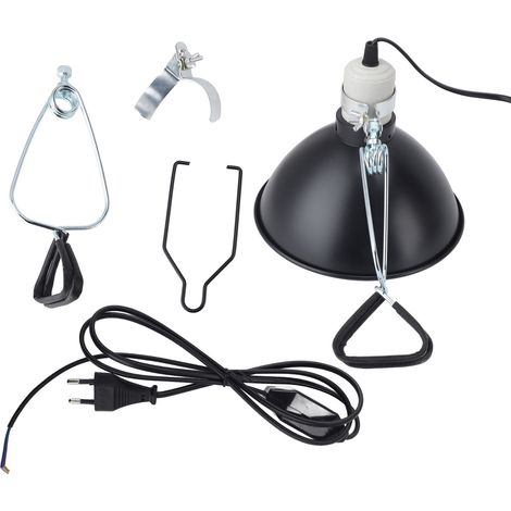 Abat-jour chauffant pour lampe à reptiles, compatible avec ampoule UVA/UVB 300 W, pour lézards, tortues et serpents, prise UE 220 V. (1/5)
