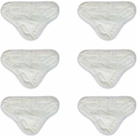 6pcs microfibre vadrouilles à vapeur tampons de nettoyage vadrouille à vapeur de remplacement compatible pour H2O X5 H20 lavable (1/3)