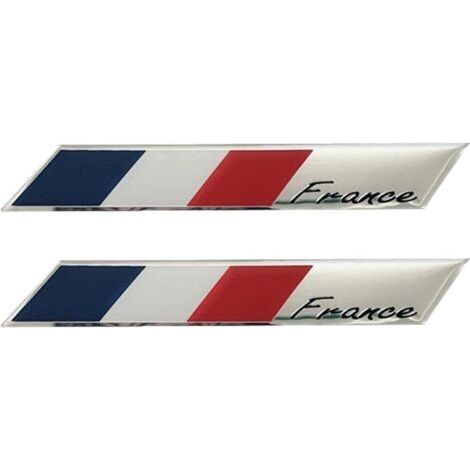 Sticker Autocollant De Voiture France. 2 Pcs Drapeau Français 3D Autocollant pour Voiture De Décoration De Autocollants Accessoires Extérieurs (1/5)
