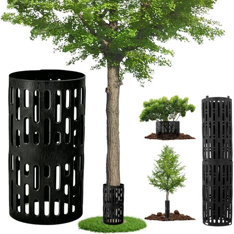 Protecteur de Tronc d'arbre 9 Pièces Grille 33x21cm Anti-Rongeurs et Anti-Tondeuse pour Arbres Fruitiers avec Crochets, Protection Durable de Jardin Résistante aux Intempéries (1/5)
