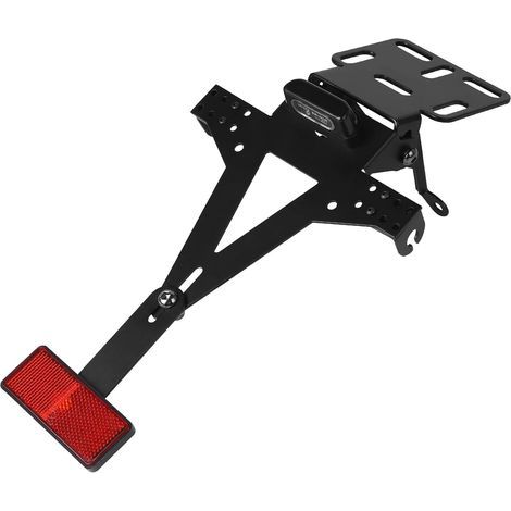 Support De Plaque D'immatriculation Moto Réglable, Support Arrière pour Moto, Support D'éliminateur D'aile, Support de Plaque Moto, Compatible avec Les Modèles de Motos Les Plus Populaires (1/5)