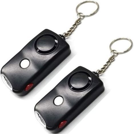Alarme personnelle 130DB Lot de 2 porte-clés d'autodéfense avec lumière LED, alarme de sécurité d'unce pour femmes, filles, enfants et personnes âgées (1/5)