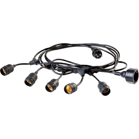 LUMINARIA 'ENJOY' cavo mt.5 - 5 portalampade - bianco - SOVIL