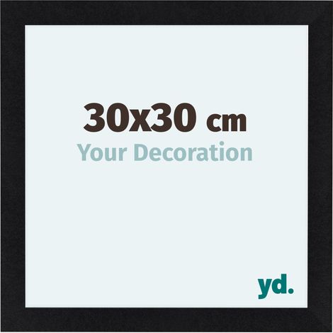 yd. - Cadre photo 30x30 - Noir Mat - MDF - Como (1/5)