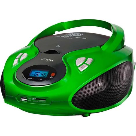 LAUSON CP733 VERDE / REPRODUCTOR RADIO CD CON ALTAVOCES INCORPORADOS
