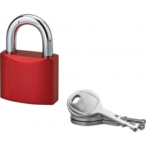 Lucchetto bombato in alluminio 40 mm, arco in acciaio cementato, 3 chiavi, colori assortiti – Serrurerie de Picardie (1/2)