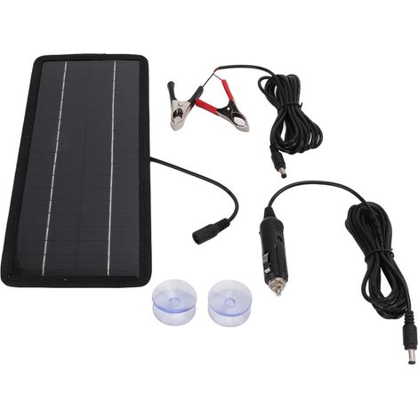 Chargeur solaire 4,5 W 12 V pour voiture, bateau, automobile. Panneau solaire en polysilicium convertissant une batterie 12 V en 5 V. (1/5)