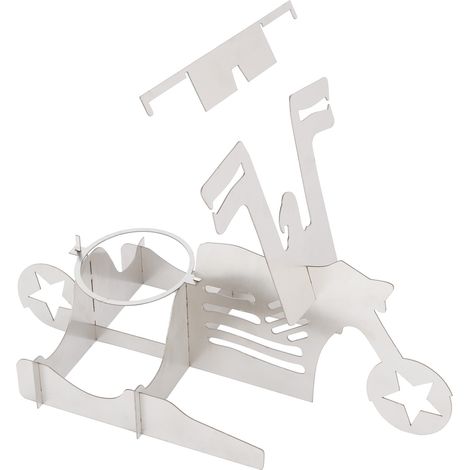 Tragbarer Hähnchenspießständer aus Edelstahl in Motorradform, zum Grillen und Barbecue (1/5)
