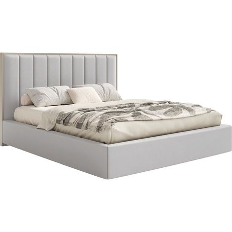 Selsey Togents - Polsterbett 180x200 mit Veloursbezug, Hellgrau