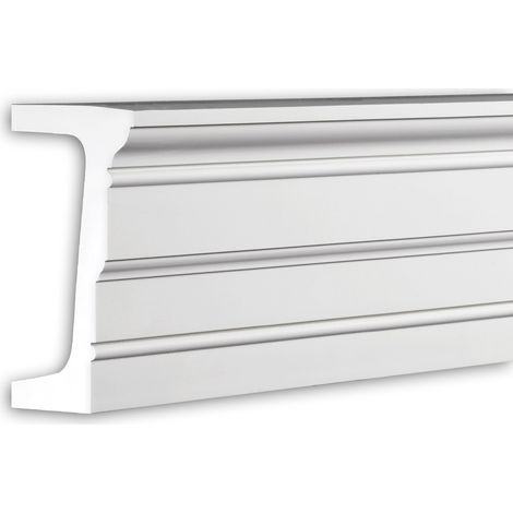 Architrav 404302 Profhome Fassadenprofil Stuckleiste Außenstuck Zeitloses Klassisches Design weiß 2 m