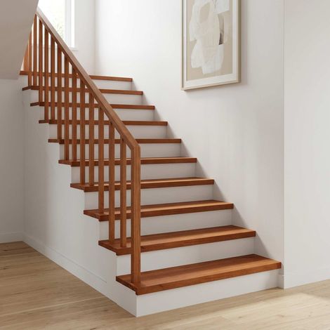 vidaXL Tappeti per scale 4 pz 70 x 25 x 2 cm Marrone