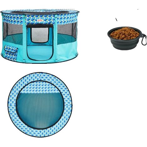 Parc pour animaux, Tissu durable, Léger et portable, 44 in x 44 in (1/2)