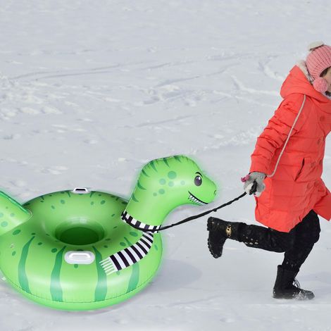 Luge gonflable épaisse en tube avec poignées, jouet d'hiver pour enfants et adultes (1/5)