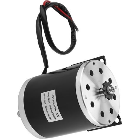Moteur électrique à balais 24V DC 500W avec support, pour scooter électrique, vélo électrique, go-kart, DIY, pièce de rechange, performance élevée, robuste et fiable. (1/5)