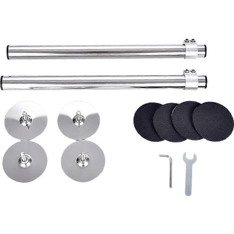 Verstellbare Stützfüße für Einbauspülen, 2 Edelstahlhalterungen mit rutschfesten Pads, 43–75 cm für Küche und Bad (1/5)