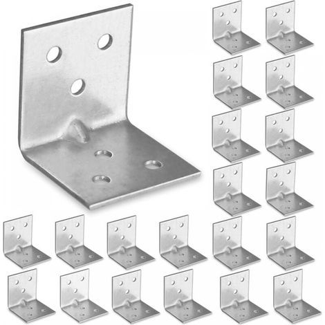 20 x Equerre d'assemblage (30 x 30 x 30 x 1.5) Equerre de Fixation Angle Droit Support en forme de L, Équerre Angle 90 Degrés en Acier, Équerre de Coin (1/5)
