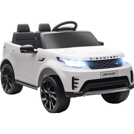 Elektrisches Kinderauto, Land Rover Discovery, 12 V, 2,4-GHz-Fernbedienung, 2 Motoren, 105 x 68,5 x 58 cm, weiß