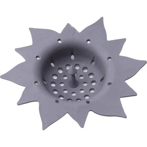 Silikon Blumenform Waschbecken Filter Badezimmer Sauger Bodenablauf Dusche Haarfilter Passanten, Sieb, Grau Hohe Qualität (1/5)