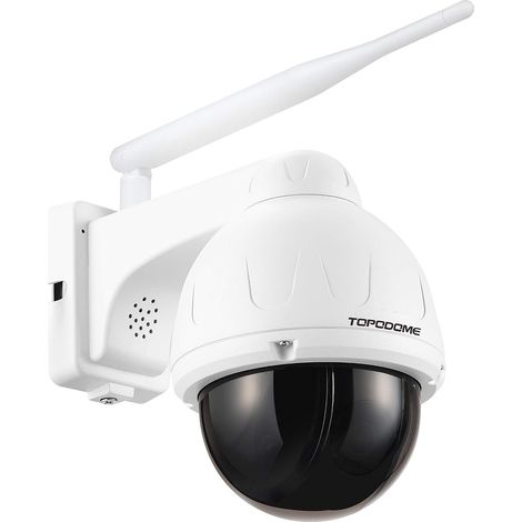 Caméra de sécurité extérieure avec LED Infrarouge Invisible, Caméra Pan Tilt 5MP sans Fil, Carte SD 32G à l'intérieur, RTSP/Détection humanoïde/Audio 2-Way/Sirène d'alarme/ IP66 (1/5)