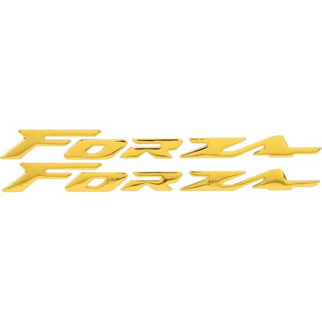 Jeffergarden Paire d'autocollants emblème 3 dimensions pour carrosserie de moto Honda FORZA 300 125 250 jaune-DOU