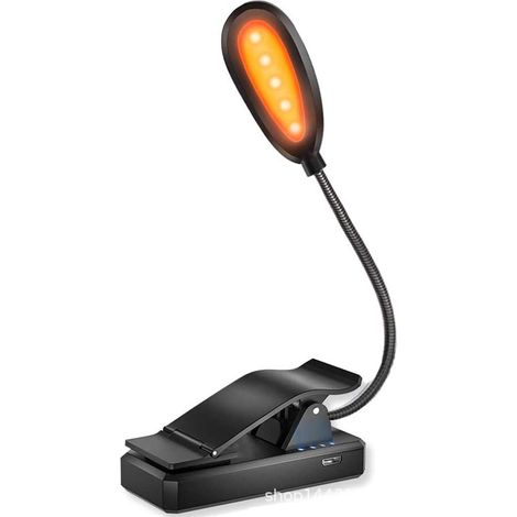 Lampe de Lecture Rechargeable pour Livre, Lampe Clip pour Bloquer la Lumière Bleue, Protection Oculaire pour un Meilleur Sommeil, Flexible et Portable pour eReader, Nuit, Voyage, Travail