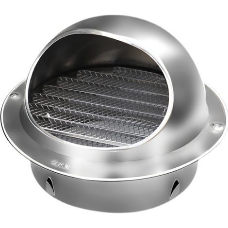 Round Ventilator with Stainless Steel Grille, Round Vent Cover, Wall Mounted Exhaust Outlet, 100mm Air Vents (1/5)