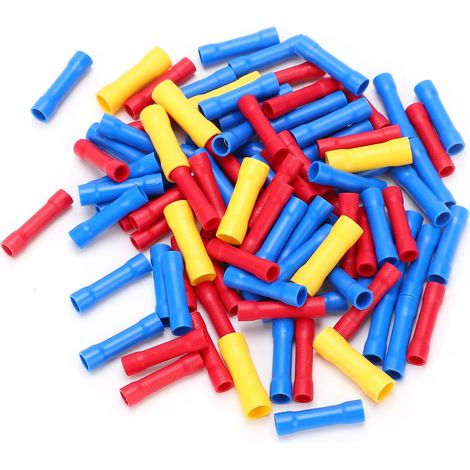 Connecteur électrique 100 pièces étanche isolé, cosse tubulaire à souder pour batterie, câble soudure, bornes sertissage, protection IP67, usage auto et bricolage (1/5)