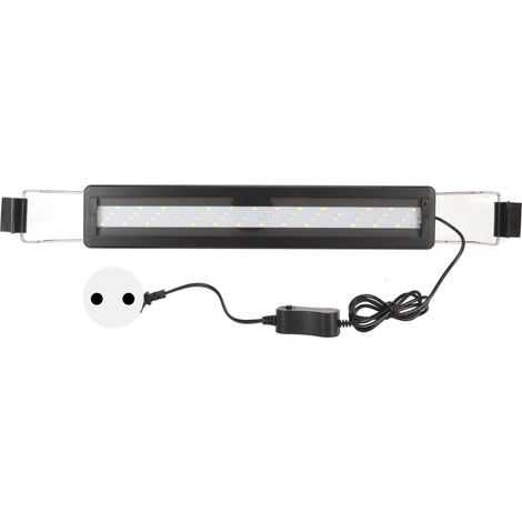 Éclairage LED pour aquarium, 4 rangées, résistant aux éclaboussures, ultra-mince, couleurs changeantes, supports extensibles, noir, prise UE 220 V (1/5)