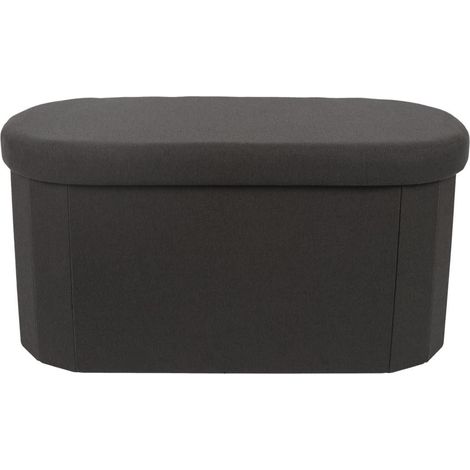 Coffre Banc Pliable Noir 76x38 cm (1/5)