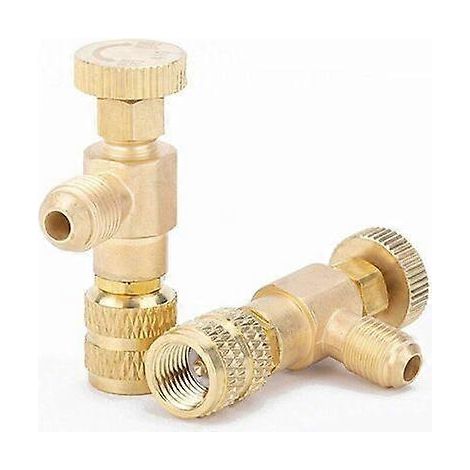 Soupape de sécurité pour climatisation, vanne de refroidissement, soupape de sécurité pour liquide R410A/R22, adaptateur de vanne de régulation de réfrigérant pour vannes de débit de climatisation (1/4)