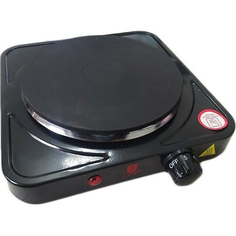 Trade Shop - Tragbarer Elektroherd, 1500 W, verstellbare Gusseisenplatte, CICLOPE -