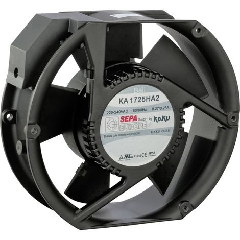 Ventilateur axial 230V AC 50W – Débit d'air 340 m³/h – Dimensions 173 x 150 x 51 mm – Protection IP55 pour environnements exigeants – Sepa