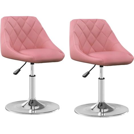 Maison Exclusive - Sedie da Pranzo Girevoli 2 pz Rosa in Velluto