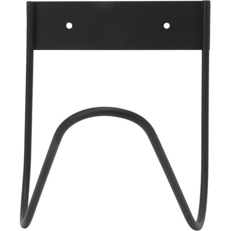 Support mural robuste pour tuyau d'arrosage en acier inoxydable 304, noir.