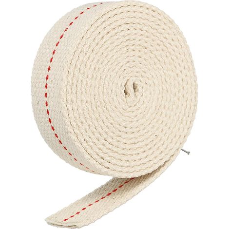 Mèche Lampe À Huile - Coton 25 mm - Pour Kérosène - Extrémité Rouge - 1 m (1/5)
